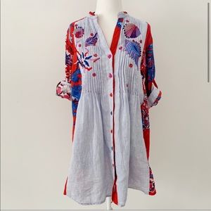 Antica Sartoria Giacomo Cinque Linen Tunic Dress